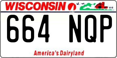 WI license plate 664NQP