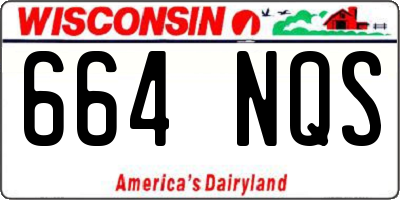 WI license plate 664NQS