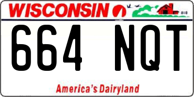 WI license plate 664NQT