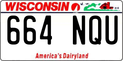 WI license plate 664NQU