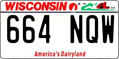 WI license plate 664NQW