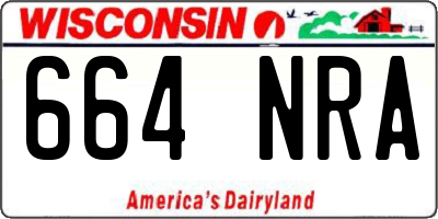 WI license plate 664NRA