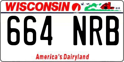 WI license plate 664NRB