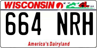 WI license plate 664NRH