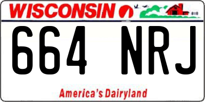 WI license plate 664NRJ