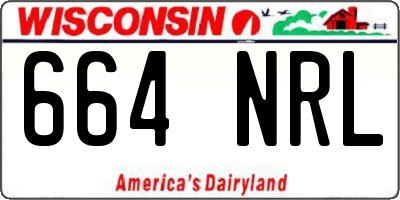 WI license plate 664NRL