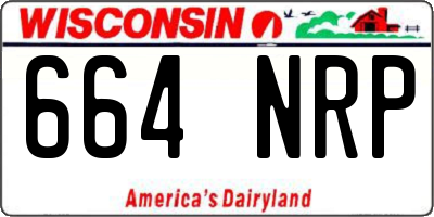 WI license plate 664NRP