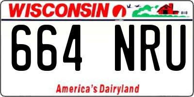 WI license plate 664NRU