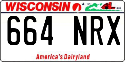 WI license plate 664NRX