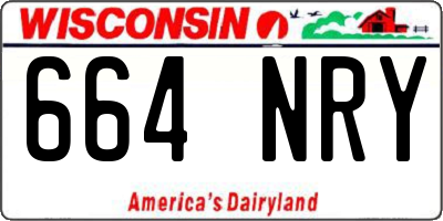 WI license plate 664NRY