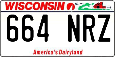 WI license plate 664NRZ