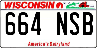 WI license plate 664NSB
