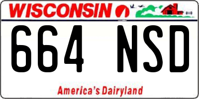 WI license plate 664NSD
