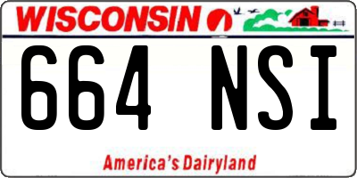 WI license plate 664NSI