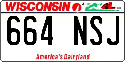WI license plate 664NSJ