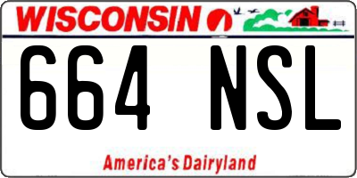 WI license plate 664NSL
