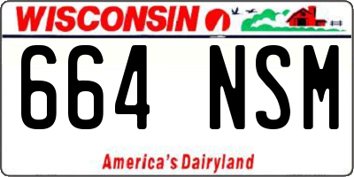 WI license plate 664NSM