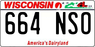 WI license plate 664NSO