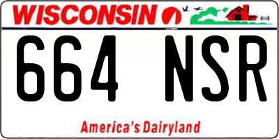 WI license plate 664NSR