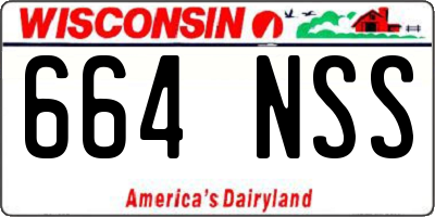 WI license plate 664NSS