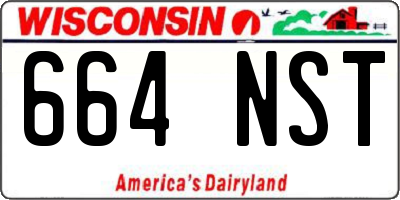 WI license plate 664NST