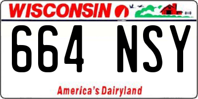 WI license plate 664NSY
