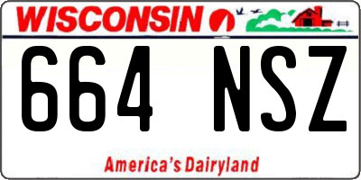 WI license plate 664NSZ