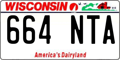 WI license plate 664NTA