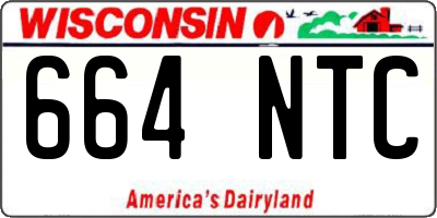 WI license plate 664NTC