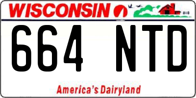 WI license plate 664NTD