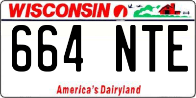 WI license plate 664NTE