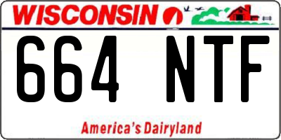 WI license plate 664NTF