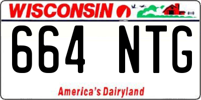 WI license plate 664NTG