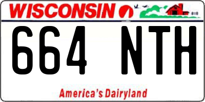 WI license plate 664NTH