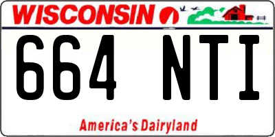 WI license plate 664NTI