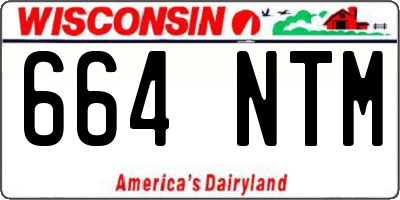 WI license plate 664NTM