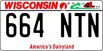 WI license plate 664NTN