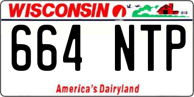 WI license plate 664NTP