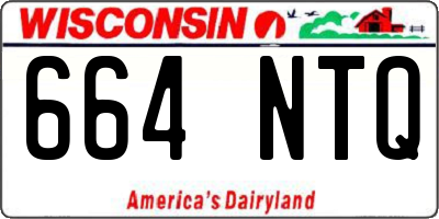 WI license plate 664NTQ