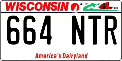 WI license plate 664NTR