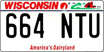 WI license plate 664NTU