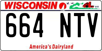 WI license plate 664NTV