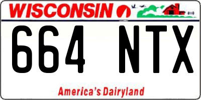 WI license plate 664NTX