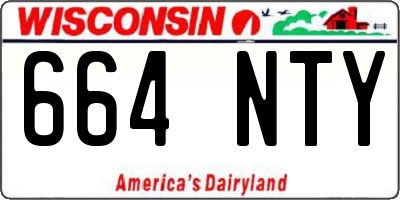 WI license plate 664NTY