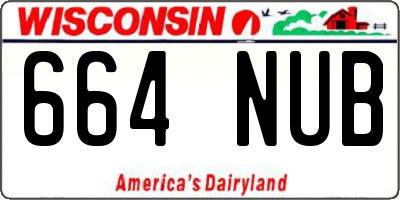 WI license plate 664NUB
