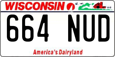 WI license plate 664NUD