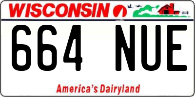 WI license plate 664NUE