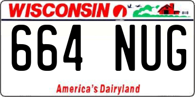 WI license plate 664NUG