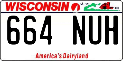 WI license plate 664NUH