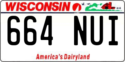 WI license plate 664NUI